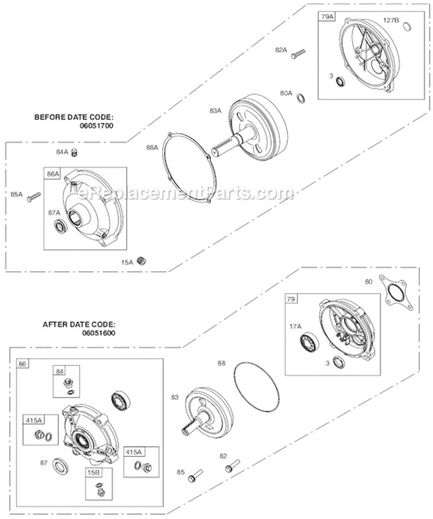 Page C Diagram and Parts List for 92200 0007-1250 Briggs and Stratton Engine